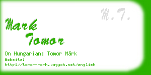 mark tomor business card